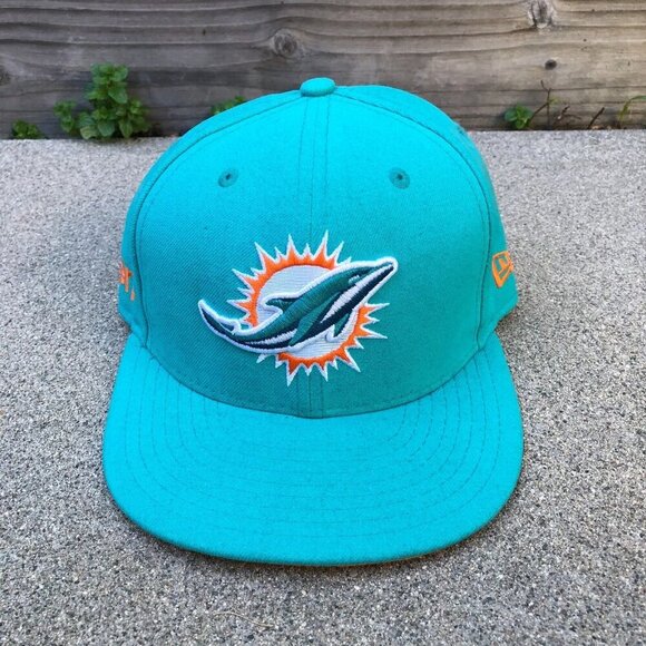 New Era Other - NEW ERA 59Fifty Miami Dolphins Fitted Hat Mens 7 1/4 Blue NFL Football Cap​​